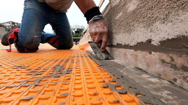 Innovative membrane for reliable tile laying. Waterproofing. For heated floors. Separating and waterproofing underlay of the new generation. Maximum strength and durability of tile adhesion.