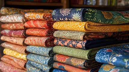 Vibrant Cotton Fabric With Block Prints Showcase Beauty of Traditional Artistry