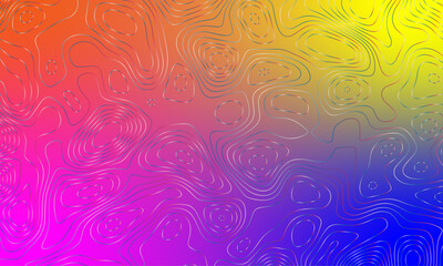 Abstract Topographic background. Geographic line map. Wavy pattern design. Abstract outline topographic contour map background.