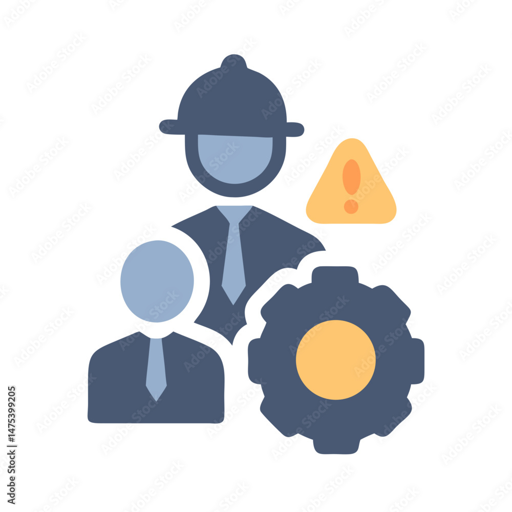 Aufkleber team management failure with error or process slowdown