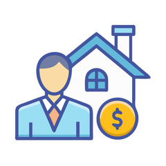 Real estate agent house price and investment concept