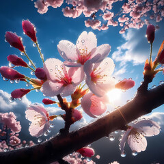 Closeup of  Cherry blossom