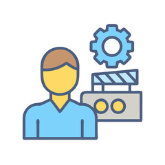 Technical Manager icon, engineering and design optimization, management