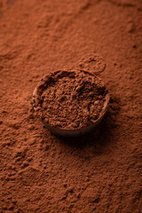 Cocoa powder chocolate texture background