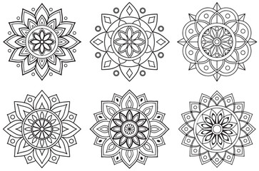 Editable Mandala Vector Bundle: Ideal for Meditation and Craft Projects