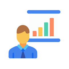 Business Presentation, Growth Chart, Meeting, and Office Icon