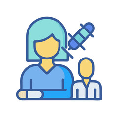 Vaccination Clinic Visit: Doctor Giving Vaccine to Patient