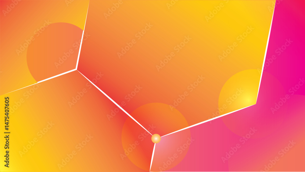 Fototapete modern abstract geometric background with gradient shapes vector illustration. minimalist gradient a