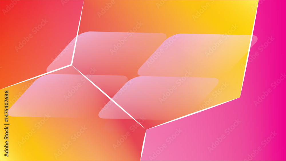 Fototapete modern abstract geometric background with gradient shapes vector illustration. minimalist gradient a