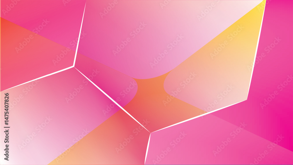 Fototapete modern abstract geometric background with gradient shapes vector illustration. minimalist gradient a