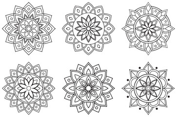 Editable Mandala Vector Bundle: Ideal for Meditation and Craft Projects