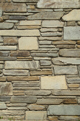 New stone cladding on a wall closeup