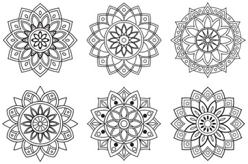 Editable Mandala Vector Bundle: Ideal for Meditation and Craft Projects