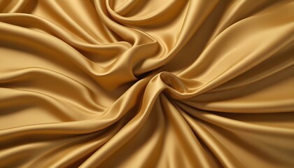 Obraz premium Beautiful golden satin waves create a luxurious, smooth and elegant background.