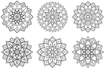 Editable Mandala Vector Bundle: Ideal for Meditation and Craft Projects