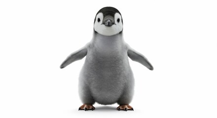 Obraz premium Penguin chick baby penguin cute penguin adorable penguin emperor penguin antarctica penguin animal bird wildlife