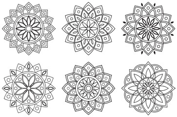 Editable Mandala Vector Bundle: Ideal for Meditation and Craft Projects