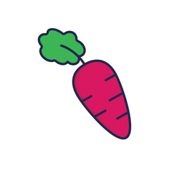 Carrot Vector icon