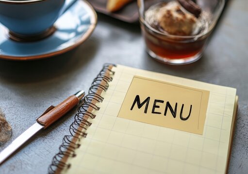 Menu Planning Notebook Cup Dessert