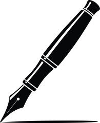 Pen Silhouette Set | Classic Writing Tools Vector Collection Pen Icons Silhouette Pack | Stationery, Writing, Office Supplies