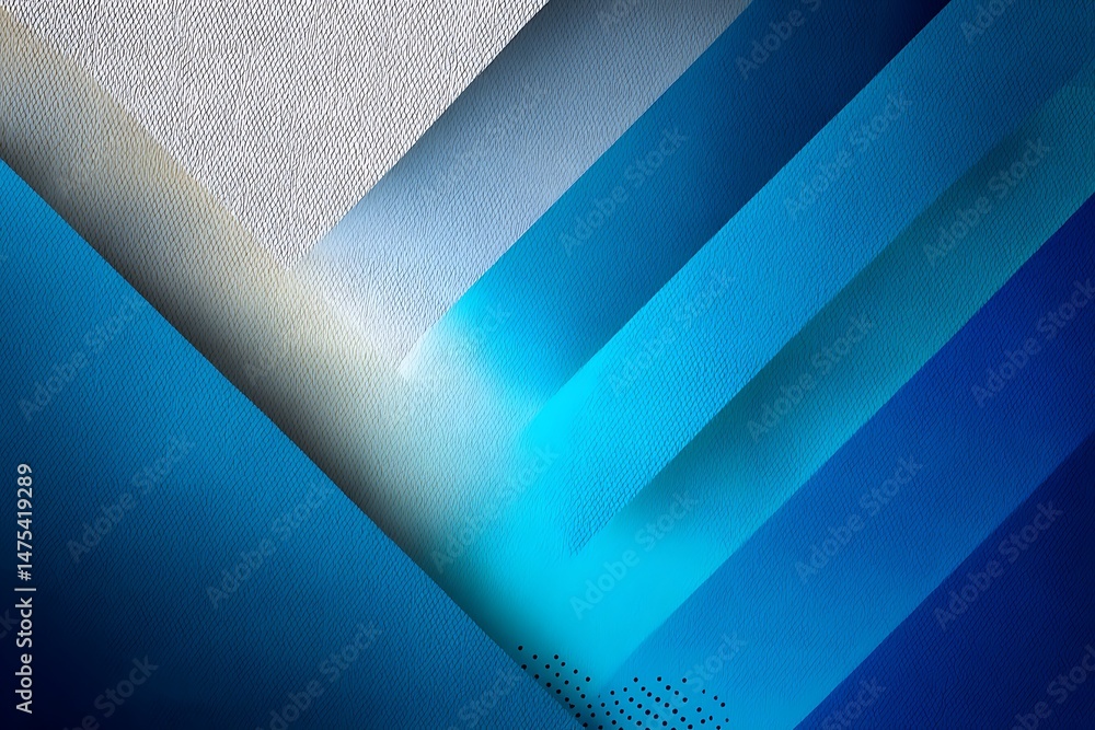 Poster textured blue layers with diagonal patterned stripes background design