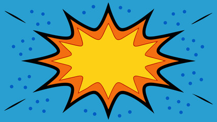 Classic Cartoon Burst with Dotted Fill and Drama &ndash; Vector template for ad, covers, posters.