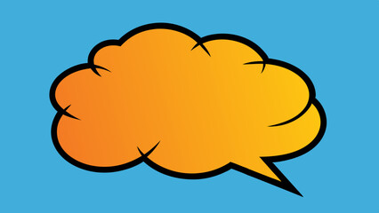 Comic Burst with Bold Outlines and Talking Cloud - Vector Template for Ad, Covers, Posters