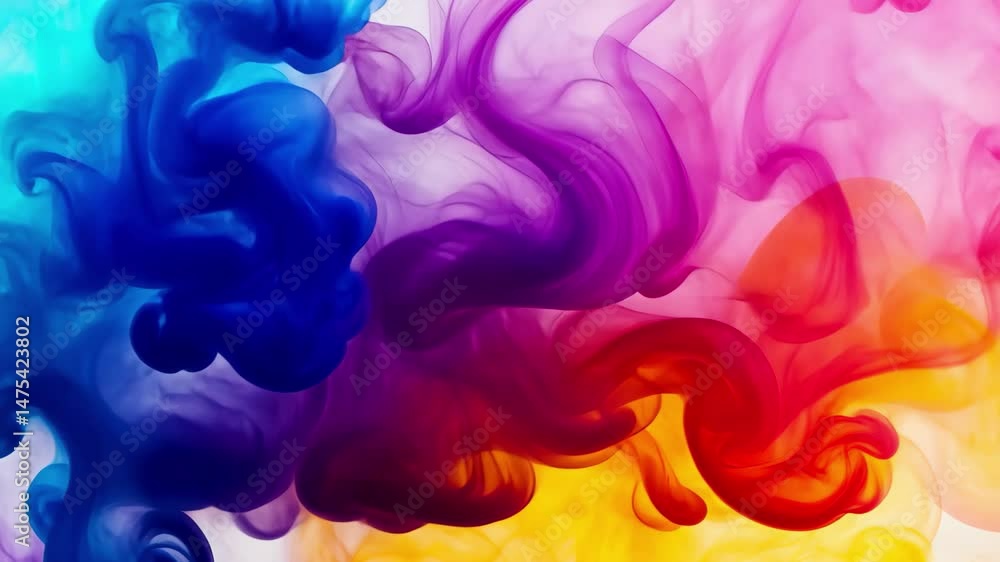 Poster colorful abstract smoke swirls in dynamic patterns creating an ethereal atmosphere, abstract colorfu