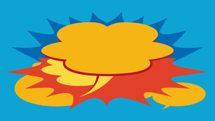 Funky Cartoon Layout with Layered Explosion and Speech - Vector template for ad, covers, posters