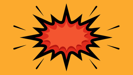 Funky Comic Explosion with Halftone Rays and Word Cloud - Vector template for ad, covers, posters