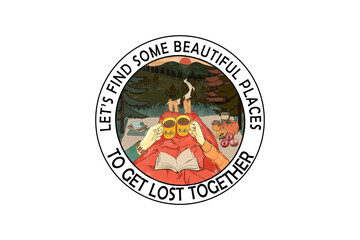 Let’s Find Some Beautiful Places to get lost together– Fall Outdoor Adventure Sublimation Design 