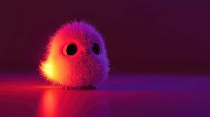 A Cute Fluffy Animated Bird With Big Innocent Eyes