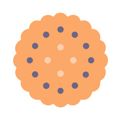 Isolated cookie vector illustration on black background