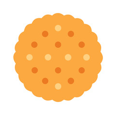 Delicious Round Cookie with Filling on Black Background