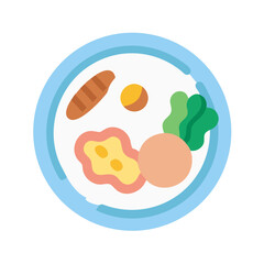 Minimalist Breakfast Plate: Egg, Sausage, Greens and Hashbrowns