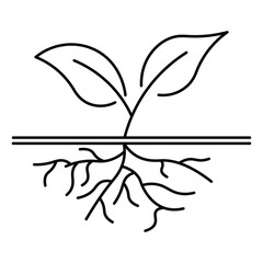 plants plant roots gardening icon