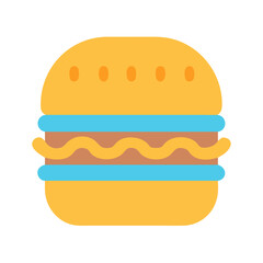 Burger icon isolated on black background illustration vector