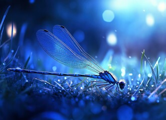 Dragonfly on Grass
