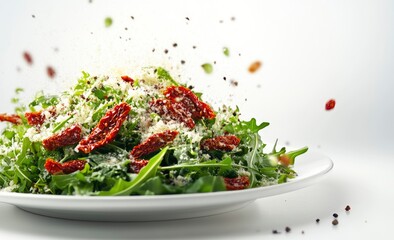 Arugula Salad with Sun Dried Tomato and Parmesan