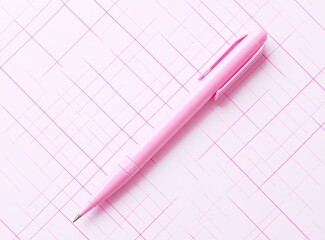 Pink Pen on Patterned Surface