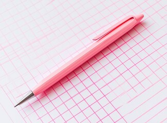 Pink Pen on Grid Paper