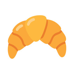 Cartoon Croissant Illustration on a Black Background