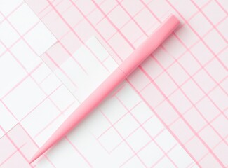 Pink Pen on Patterned Background