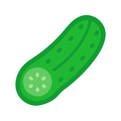 Cartoon pickle illustration on black background food vegetable