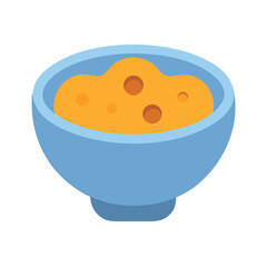 Orange Cheese Bowl, Food, Dairy, Illustration Vector Image