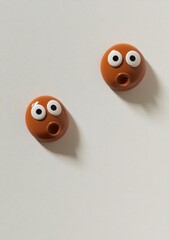 Surprised Brown Face on Wall