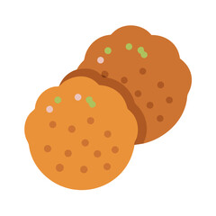 Delicious Indian Laddu Sweet Dessert Illustration on Black