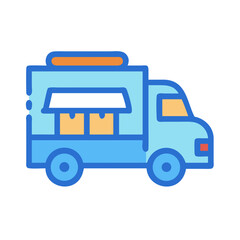 Naklejka premium Delivery truck icon, fast shipping service, transportation