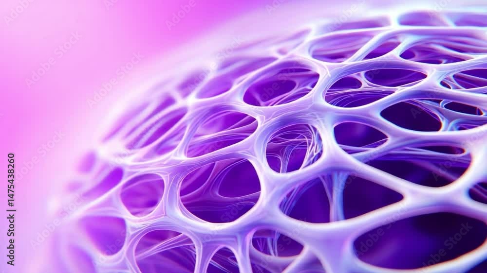 Aufkleber cellular microcosm: an abstract cellular structure reveals the beauty of biological form, with a foc