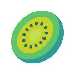 Vibrant Kiwi Slice: A Tropical Fruit Delightful Icon